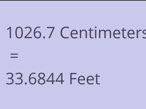 1026.7 CM TO FEET