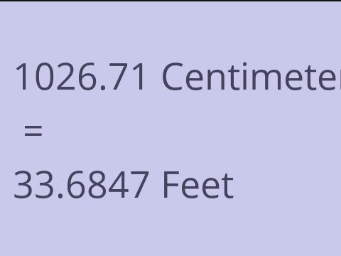 1026.71 CM TO FEET