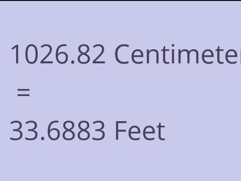 1026.82 CM TO FEET