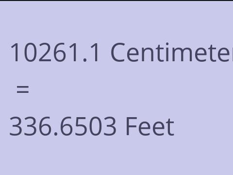 10261.1 CM TO FEET