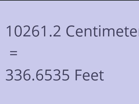 10261.2 CM TO FEET