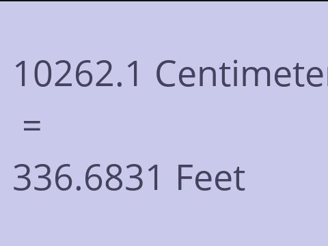 10262.1 CM TO FEET