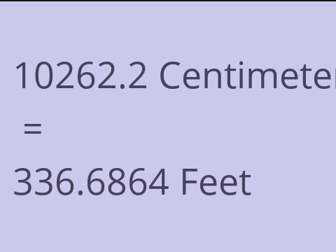 10262.2 CM TO FEET
