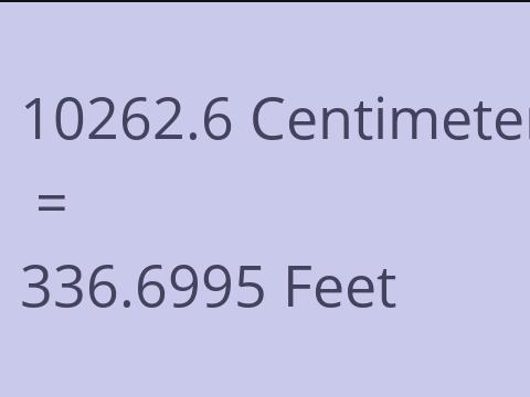 10262.6 CM TO FEET