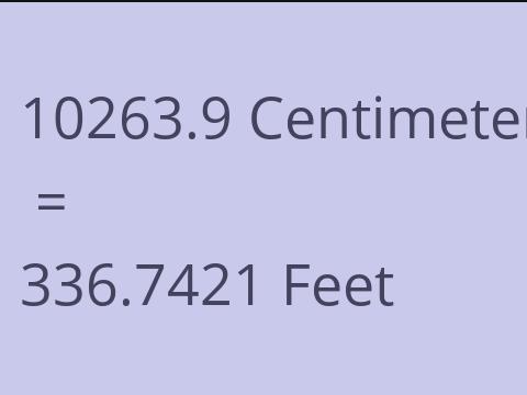 10263.9 CM TO FEET