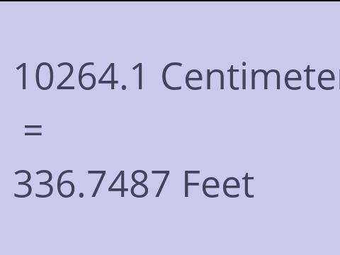 10264.1 CM TO FEET