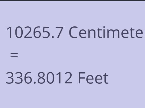 10265.7 CM TO FEET