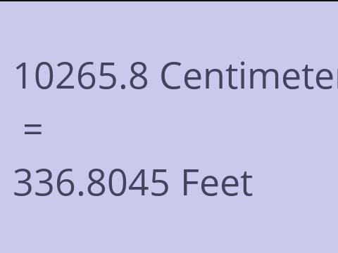 10265.8 CM TO FEET