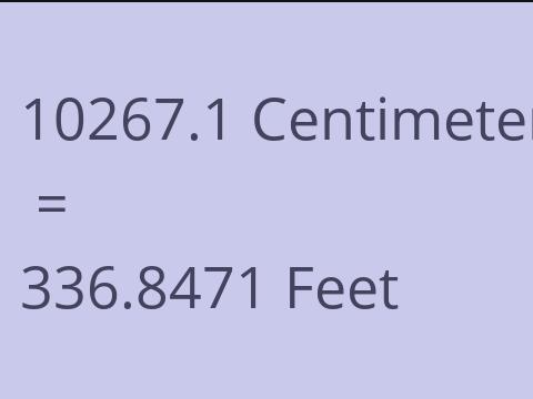 10267.1 CM TO FEET