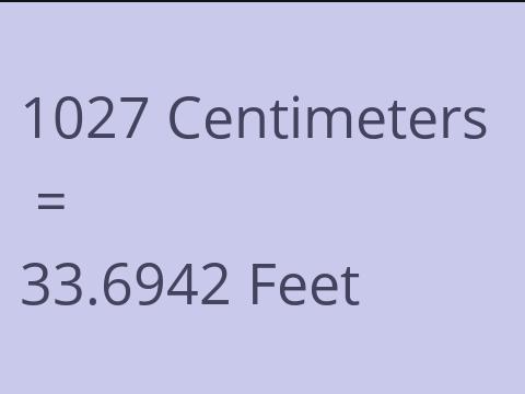 1027 CM TO FEET