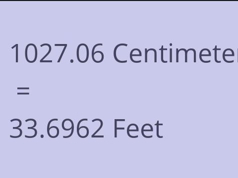 1027.06 CM TO FEET