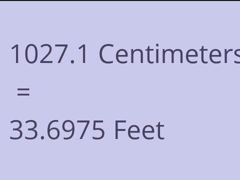 1027.1 CM TO FEET