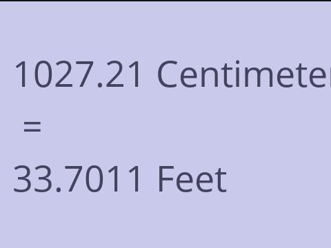 1027.21 CM TO FEET