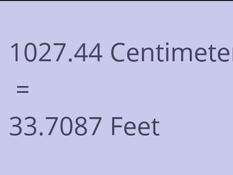 1027.44 CM TO FEET