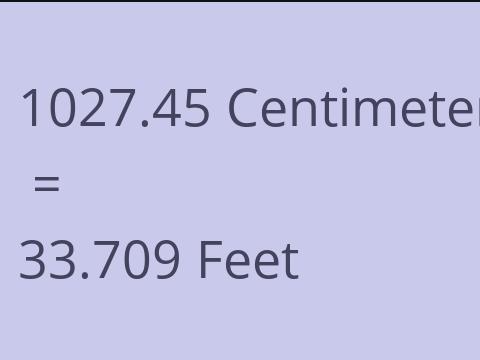 1027.45 CM TO FEET