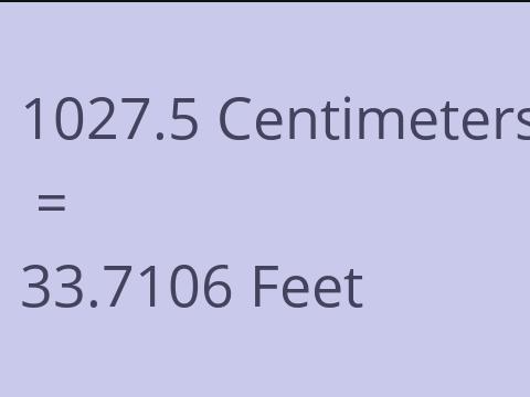 1027.5 CM TO FEET