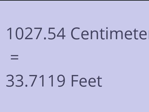 1027.54 CM TO FEET