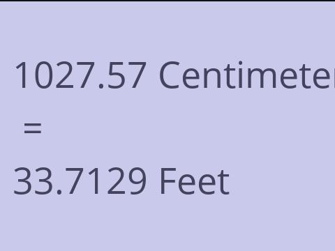 1027.57 CM TO FEET