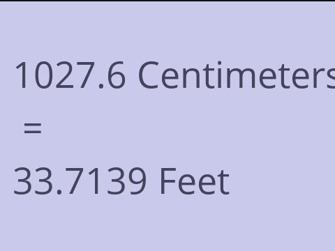 1027.6 CM TO FEET