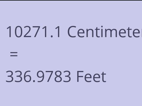 10271.1 CM TO FEET