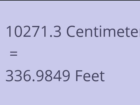 10271.3 CM TO FEET