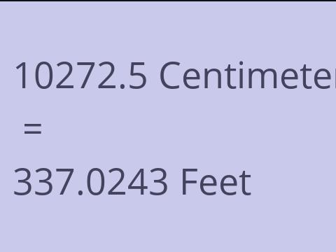 10272.5 CM TO FEET