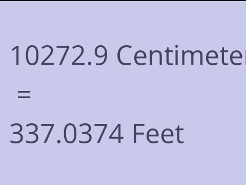 10272.9 CM TO FEET