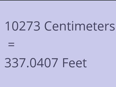 10273 CM TO FEET