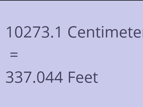 10273.1 CM TO FEET
