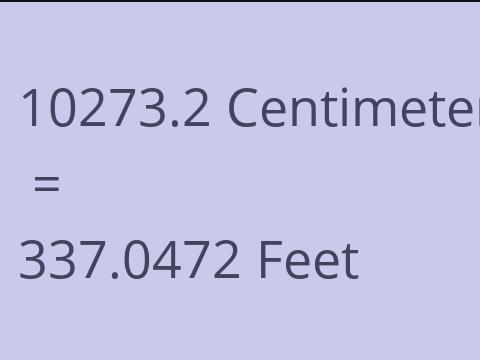 10273.2 CM TO FEET