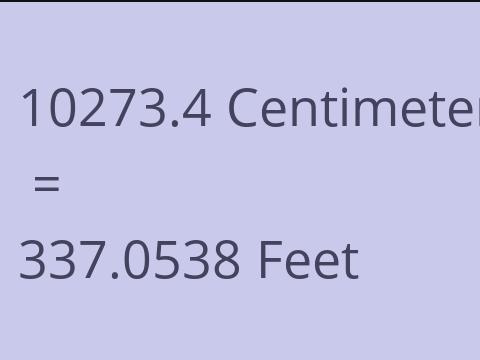 10273.4 CM TO FEET