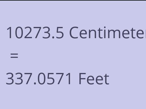 10273.5 CM TO FEET
