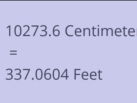 10273.6 CM TO FEET