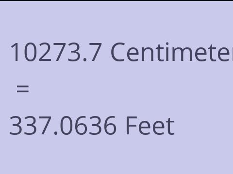 10273.7 CM TO FEET