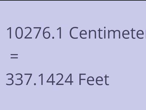 10276.1 CM TO FEET
