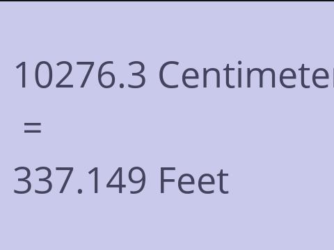 10276.3 CM TO FEET