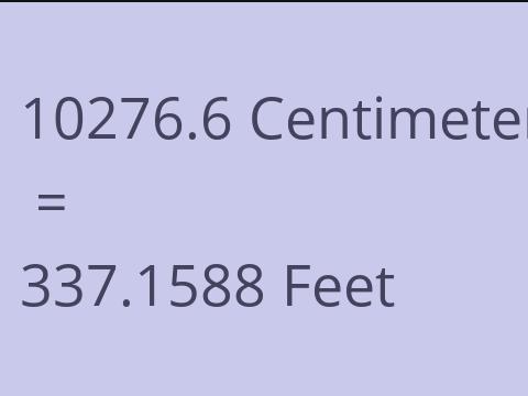 10276.6 CM TO FEET