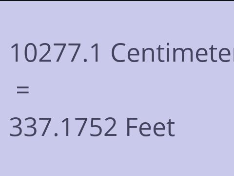 10277.1 CM TO FEET