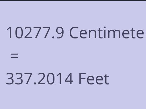 10277.9 CM TO FEET