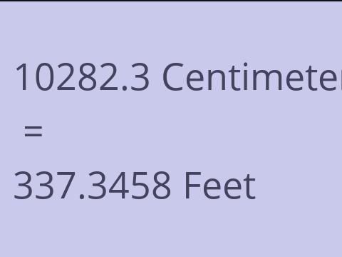 10282.3 CM TO FEET