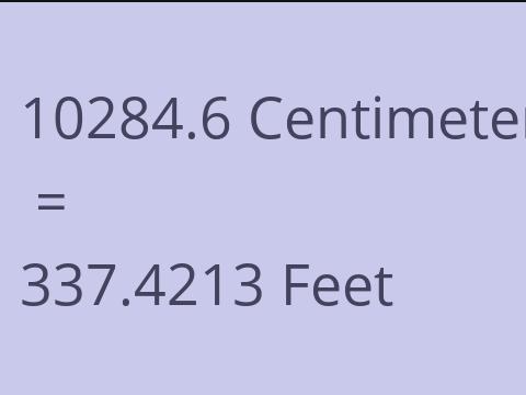 10284.6 CM TO FEET