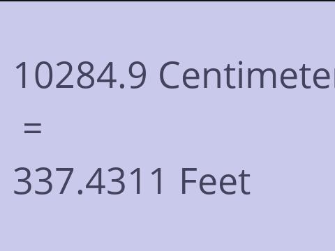 10284.9 CM TO FEET