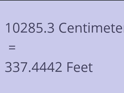 10285.3 CM TO FEET