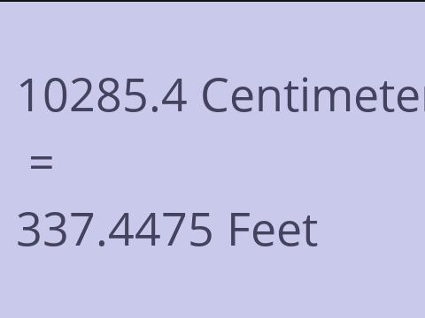 10285.4 CM TO FEET