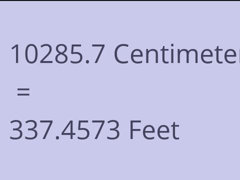 10285.7 CM TO FEET