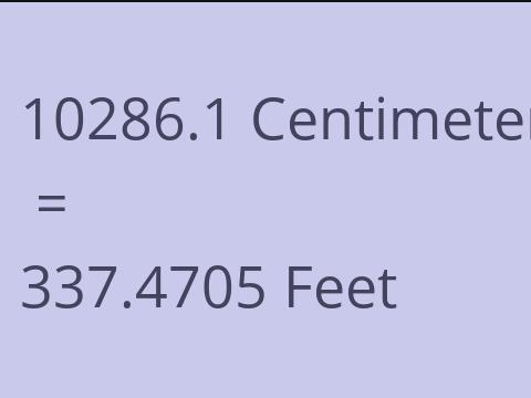 10286.1 CM TO FEET