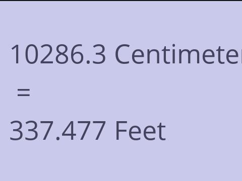 10286.3 CM TO FEET
