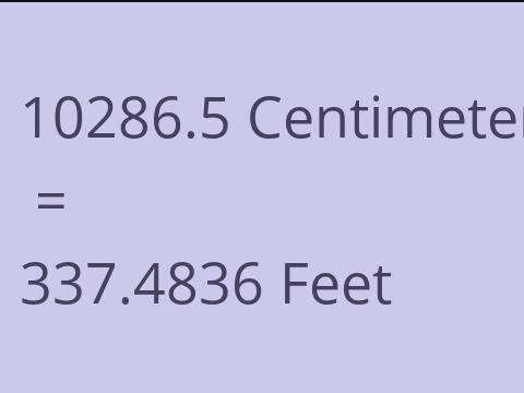 10286.5 CM TO FEET