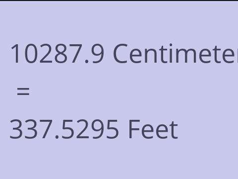 10287.9 CM TO FEET