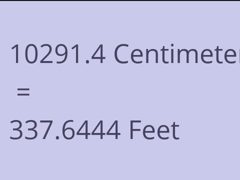 10291.4 CM TO FEET